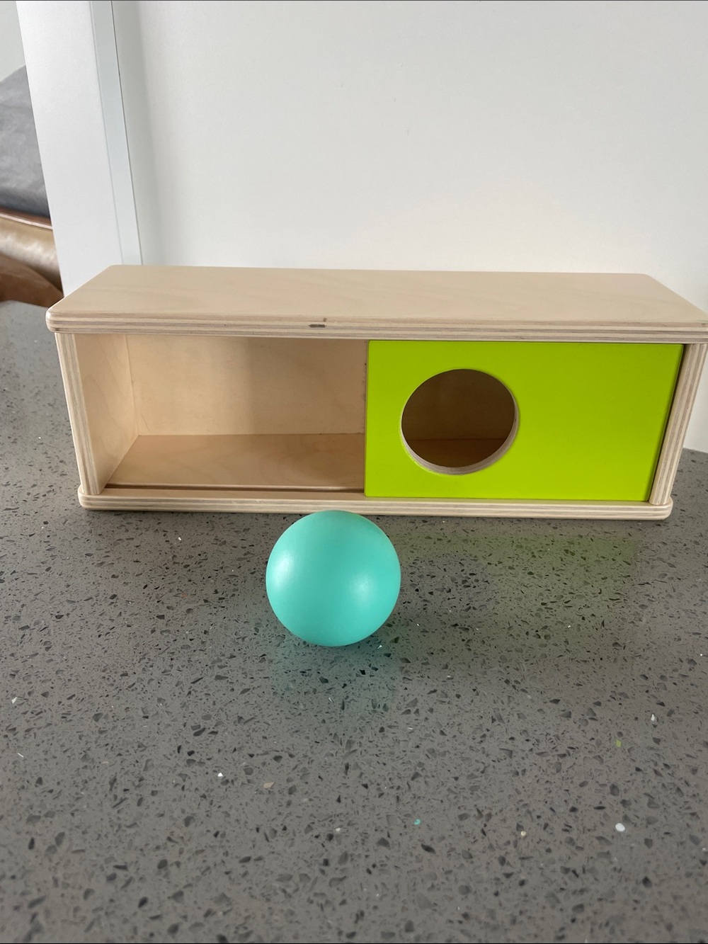 Lovevery Wooden Sliding Box with Ball